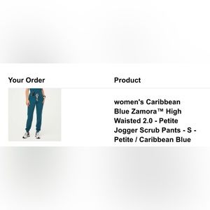 Figs Women’s High Waisted 2.0 Zamora Joggers - Petite Small in Caribbean Blue